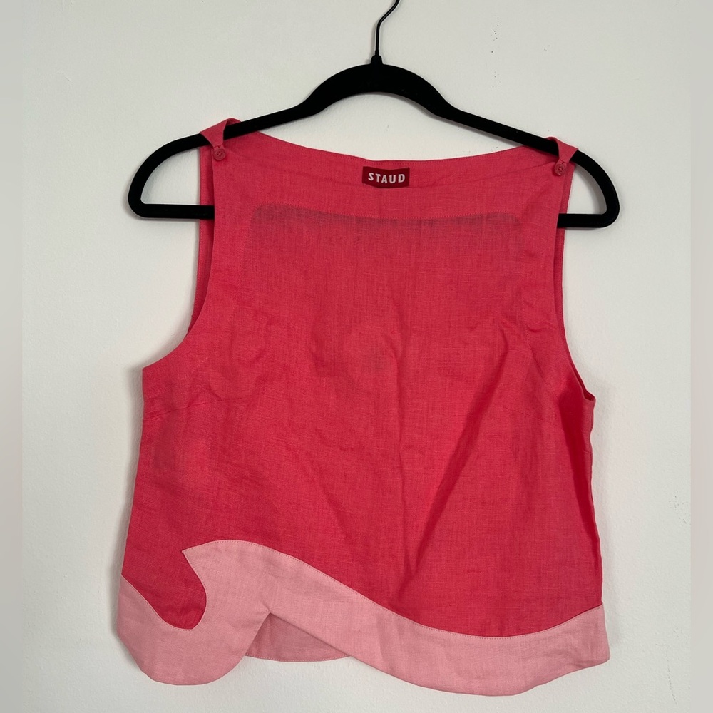 NWT Staud Raphael Top Coral Paradise Pearl Pink Size Small